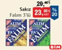 FALIM SAKIZ 3'LÜ fiyat ve kampanya bilgisi